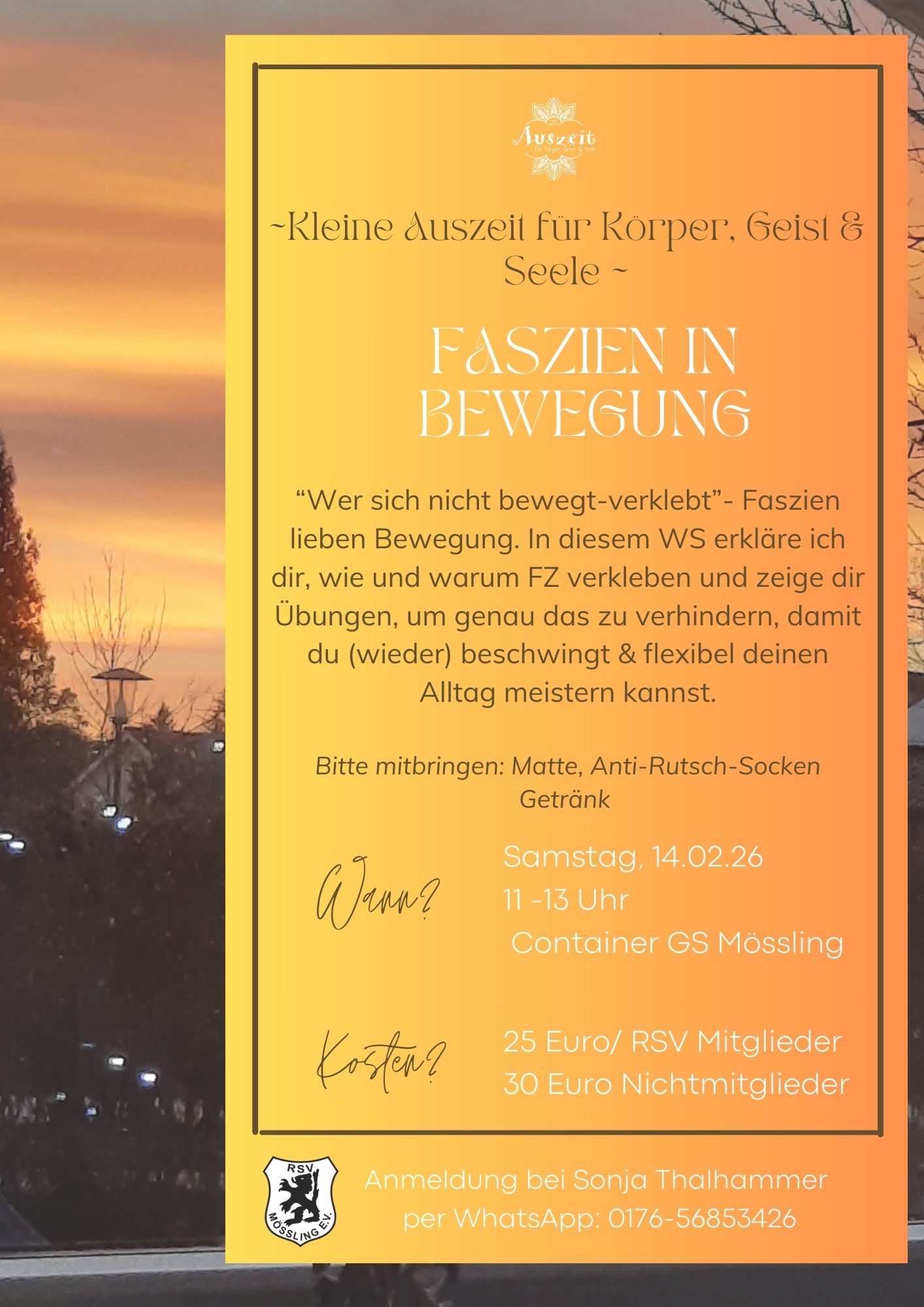 Workshop Faszien in Bewegung