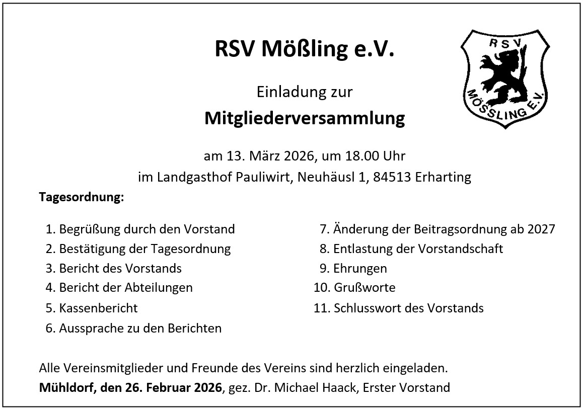 Mitgliederversammlung 2026